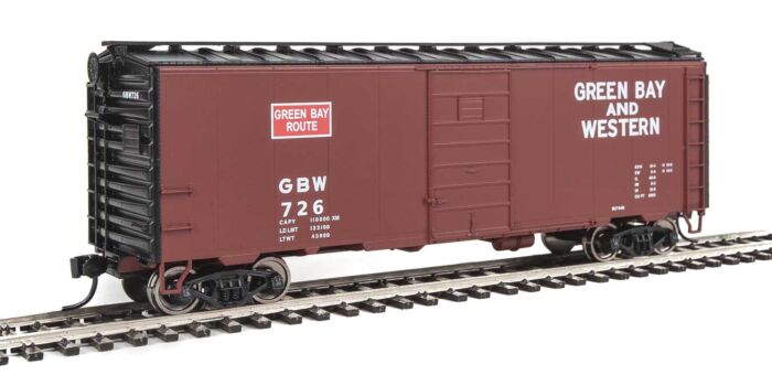 Walthers 910-1426 HO Green Bay & Western 40' PS-1 Boxcar RTR #726