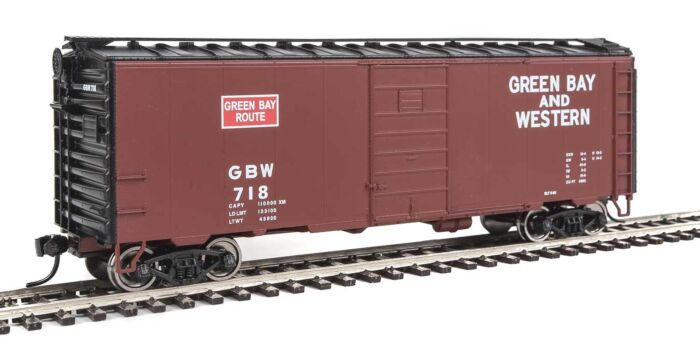 Walthers 910-1425 HO Green Bay & Western 40' PS-1 Boxcar RTR #718
