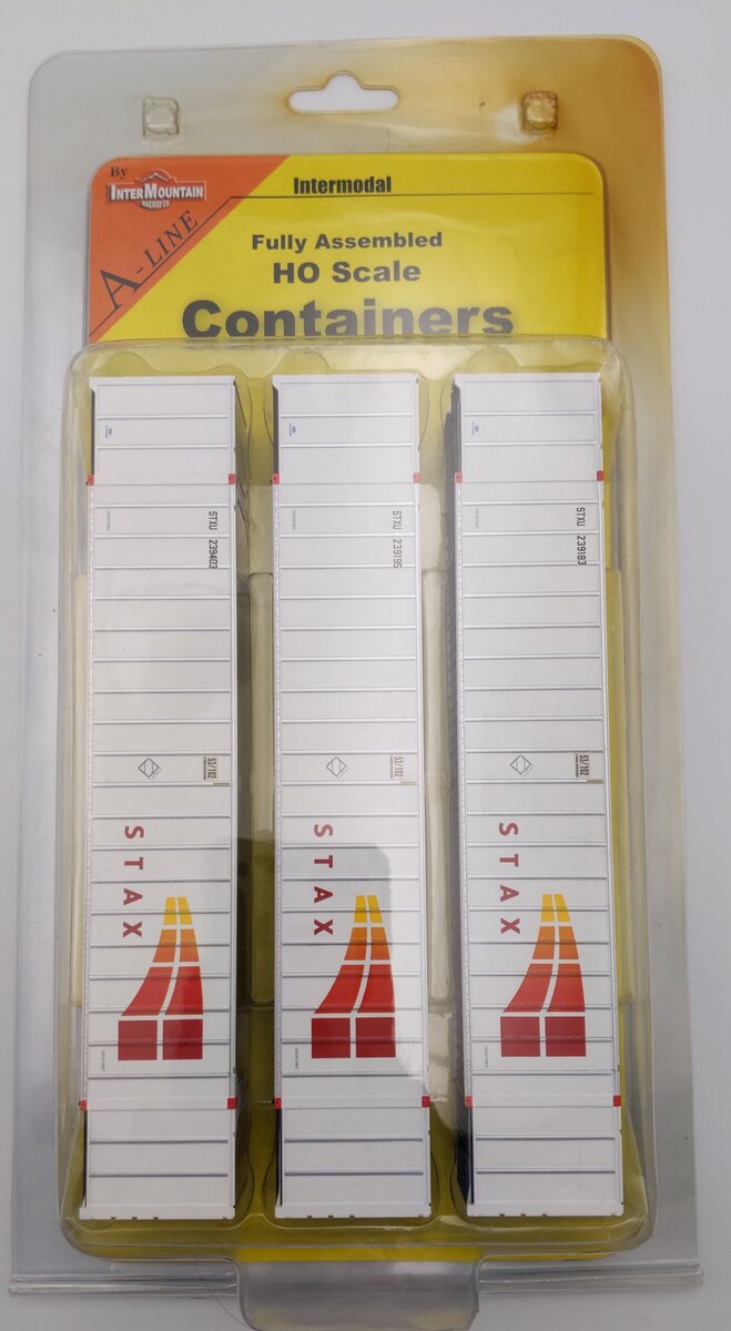 A-Line 30622-01 HO Scale 53' Hyundai Container - Hi-Cube STAX (Pack of 3)
