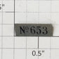 Lionel 653-6 #653 Number Plate with tabs