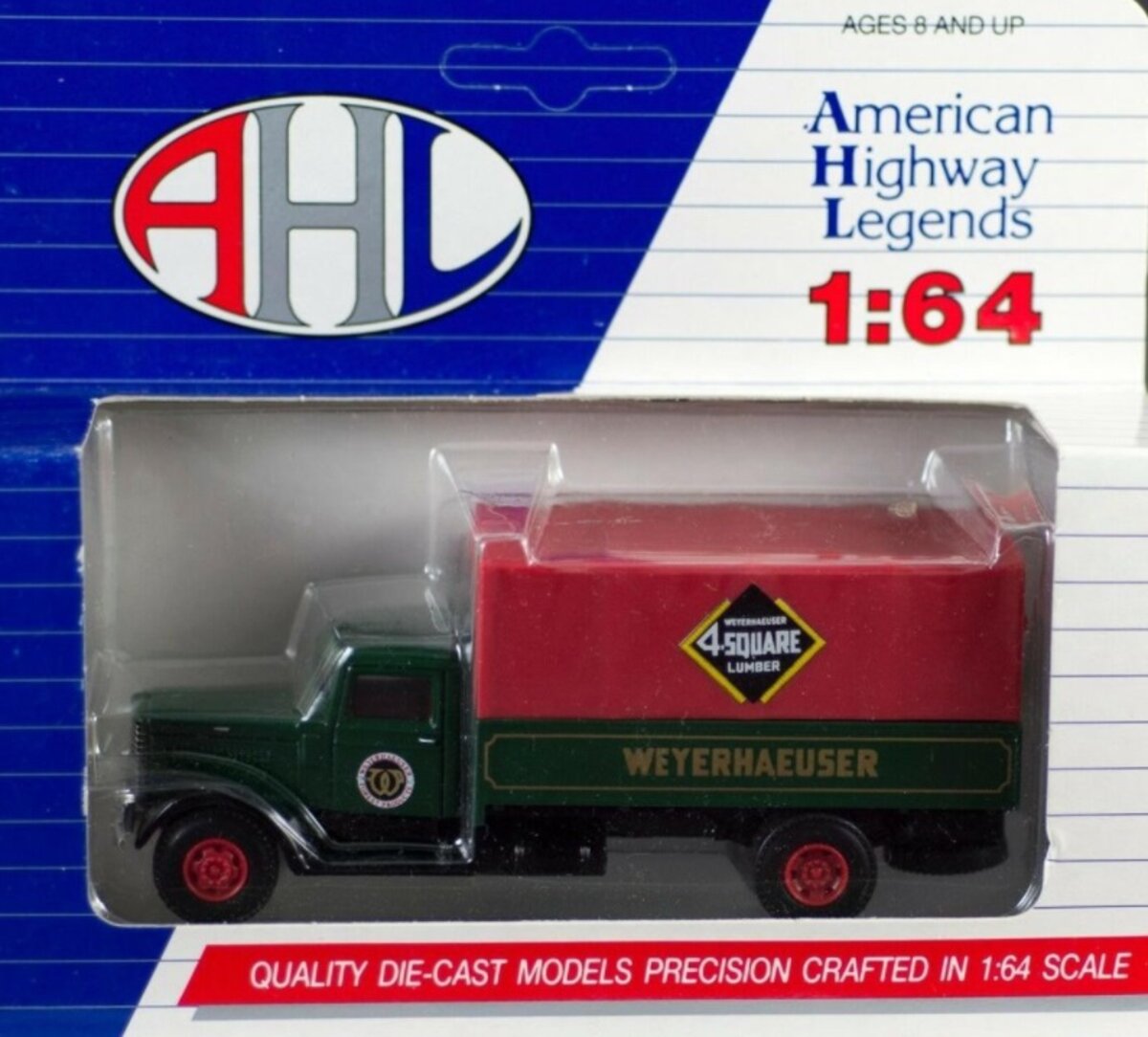 AHL L03033 1:64 Scale Weyerhaeuser 4 Square Lumber Truck Peterbilt 260