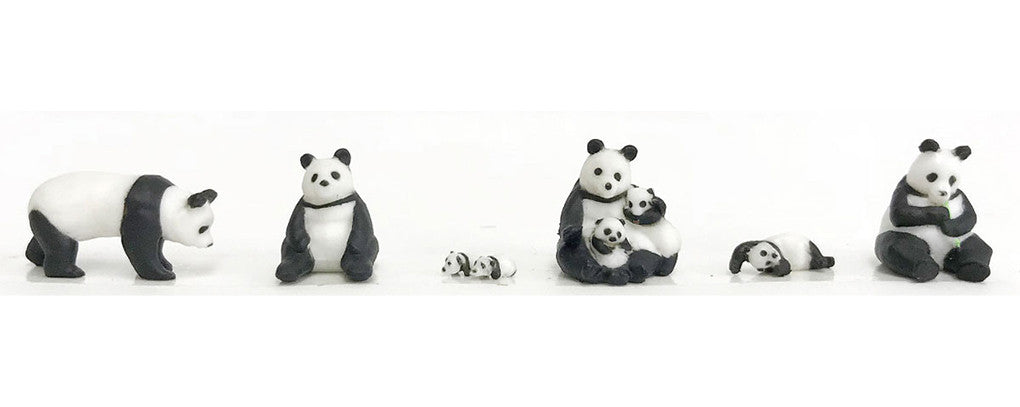Kato 28-850 HO Panda Family Figure Set (Set of 7)