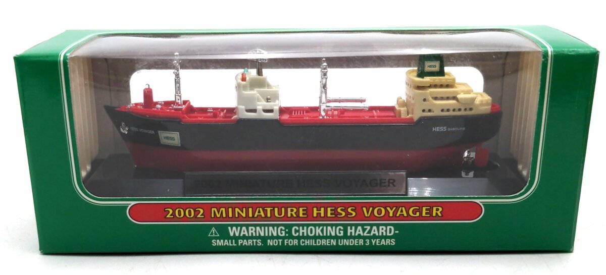 Hess 2002 1:64 Red & Black Miniature Voyager Ship W/Display Stand
