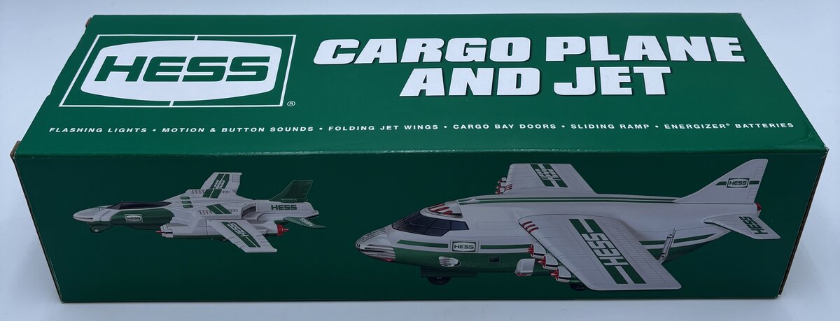 Hess 105 1:43 Die Cast Cargo Plane & Jet w/Flashing Lights & Folding Wings Set