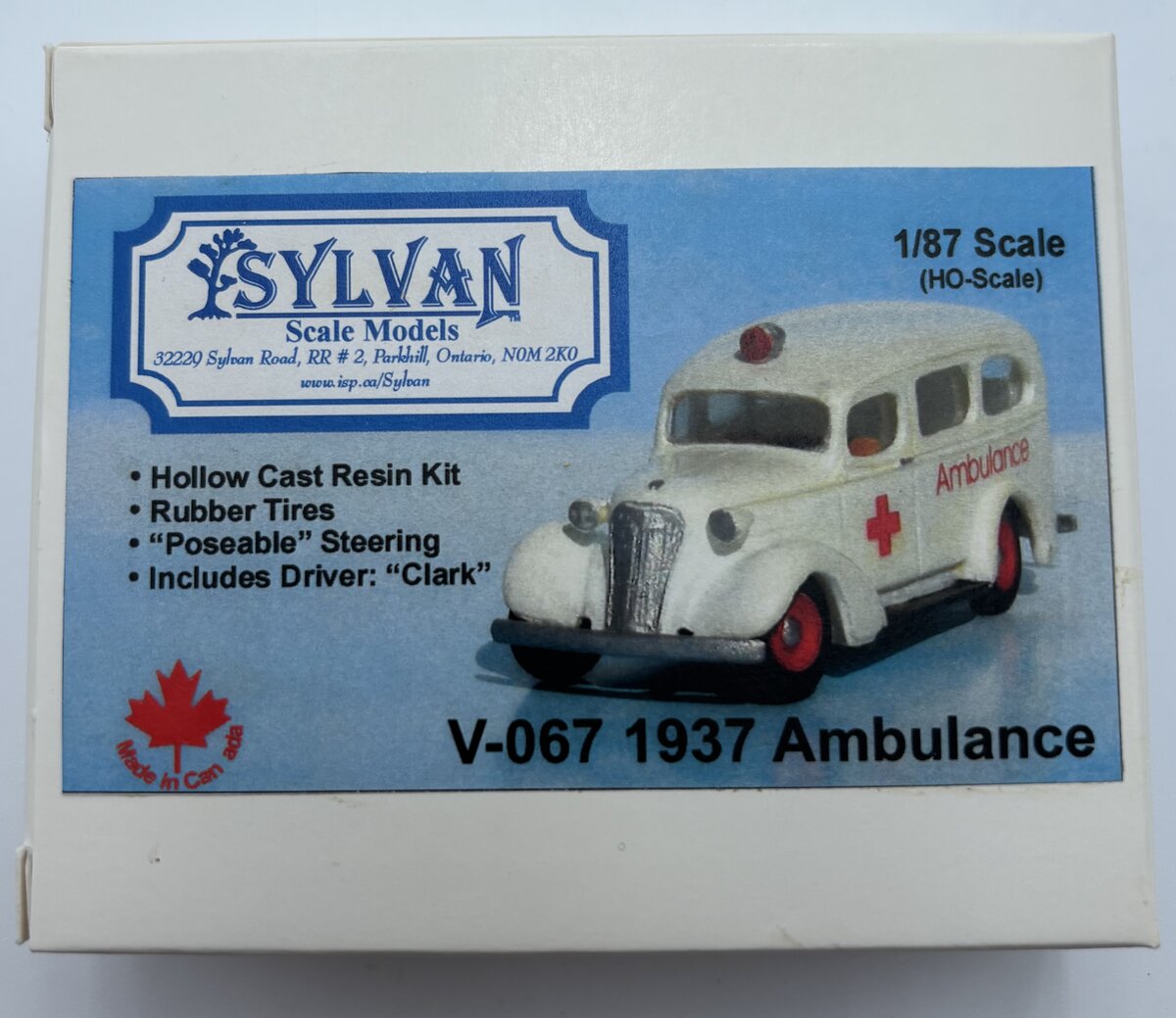 Sylvan Scale Models V-067 HO 1937 Chevrolet Ambulance kit