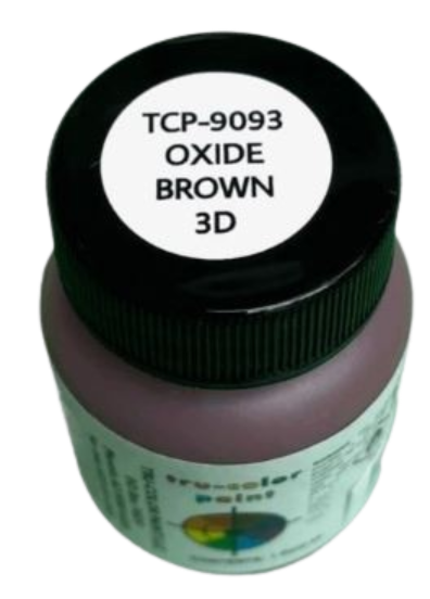 Tru-Color 9093 Oxide Brown 3D Railroad Color Acrylic Paint - 1 oz. Bottle