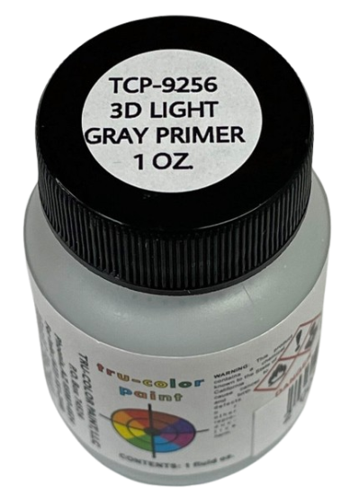 Tru-Color 9256 Light Gray Primer 3D Railroad Color Acrylic Paint - 1 oz. Bottle