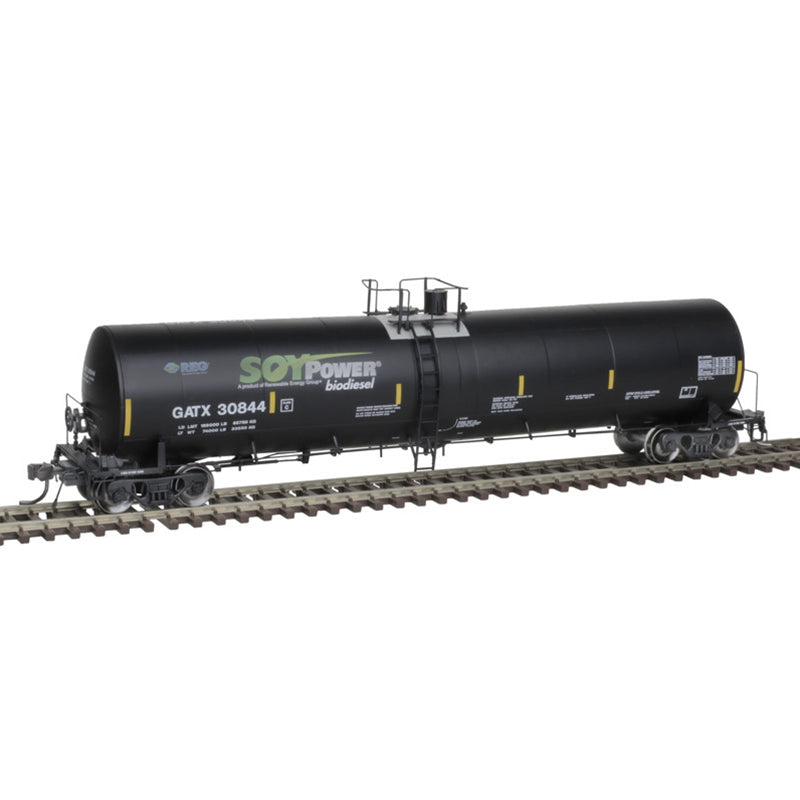 Atlas 20006896 HO GATX Soy Power Bio Fuels Trinity 25,500 Gal Tank Car #30836