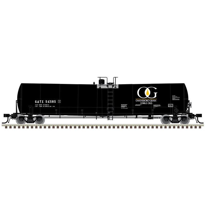 Atlas 50006176 N GATX Owensboro Grain 25,500 Gallon Tank Car (Pack of 3)