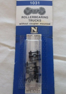 Micro-Trains 1031 N Scale Roller Bearing Trucks without Coupler Mounted