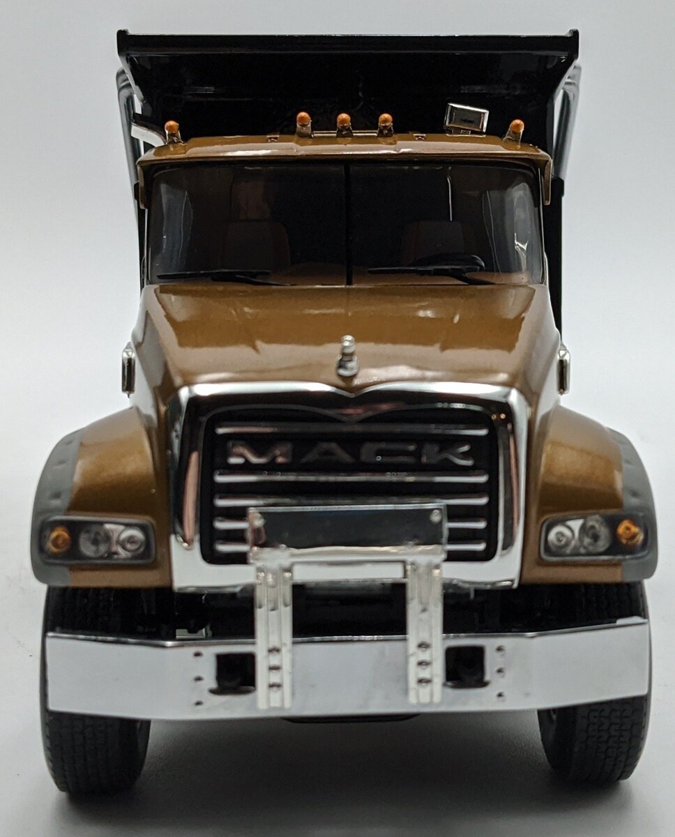 First Gear 10-4244 1:34 Mack Granite MP Dump Truck in Gold/Black