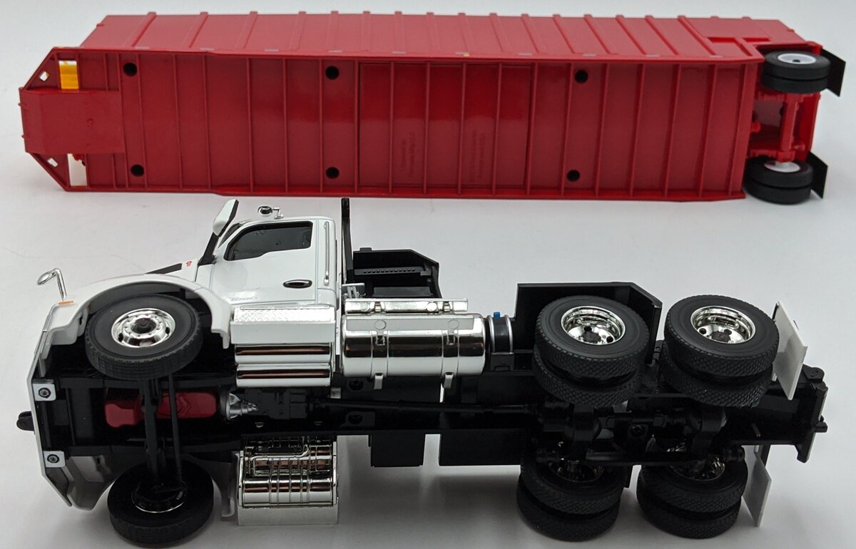 First Gear 10-4275 1:34 Kenworth T880 Winch Truck & Trailer in White/Viper Red