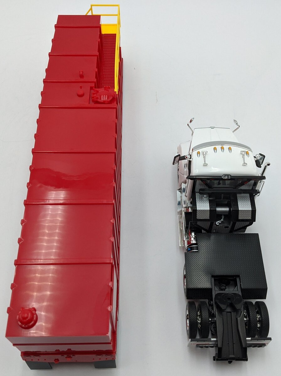 First Gear 10-4275 1:34 Kenworth T880 Winch Truck & Trailer in White/Viper Red