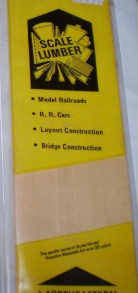 Northeastern Scale Lumber 6010 1/32"x1/32"x11"x3" Scribed Siding (Pack of 2)