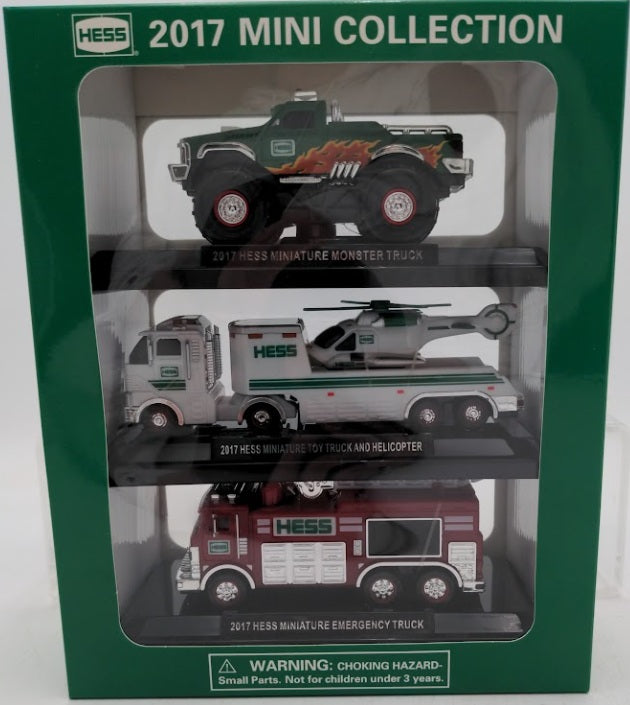 Hess 2017 Diecast Mini Collection Monster Truck / Helicopter & Emergency Truck