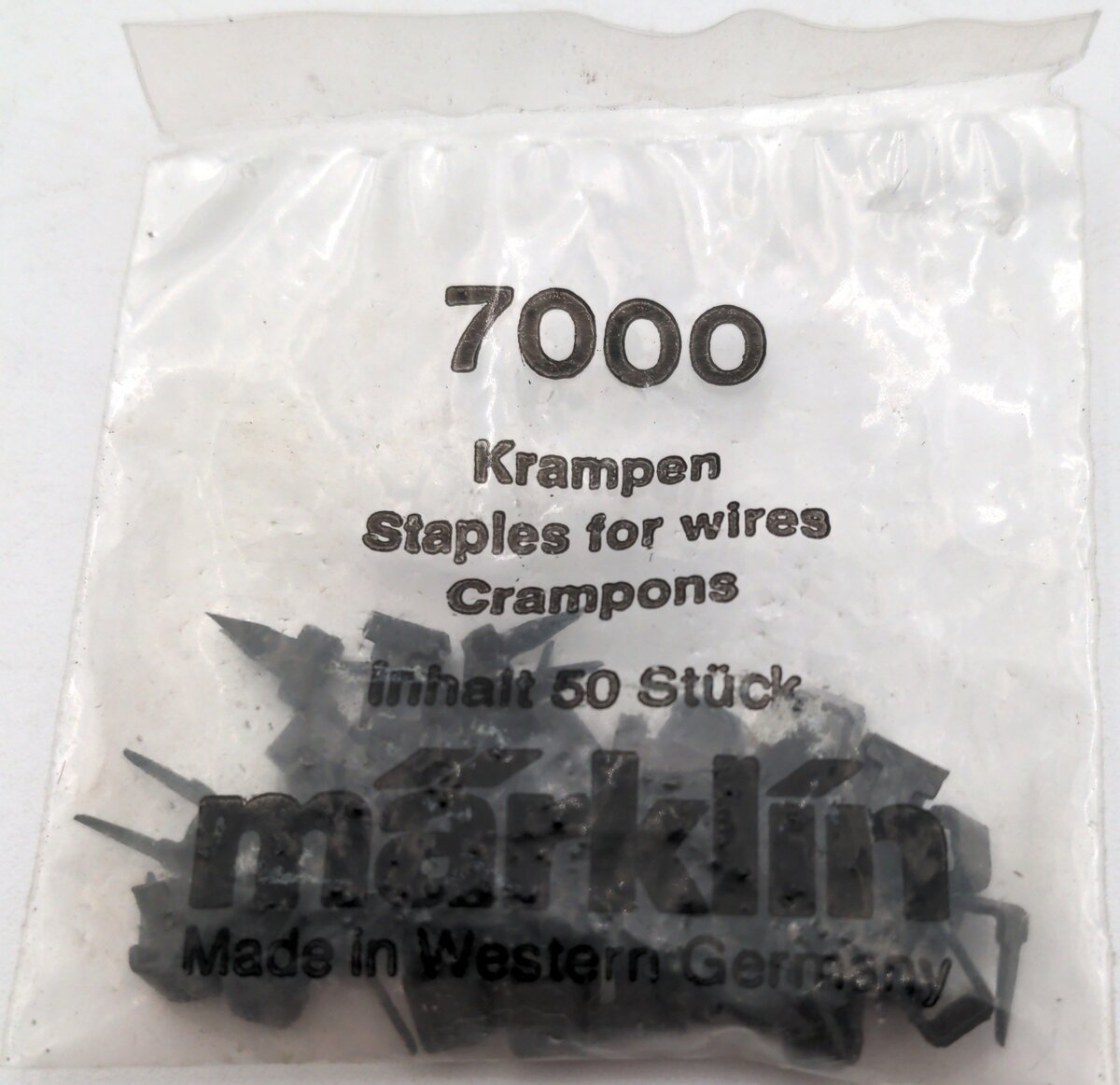 Marklin 7000 HO Krampen Staples for Wires (Pack of 50)