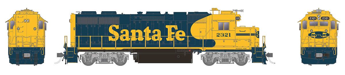 Rapido Trains 038002 HO ATSF GP38 Diesel Locomotive Standard DC #2337