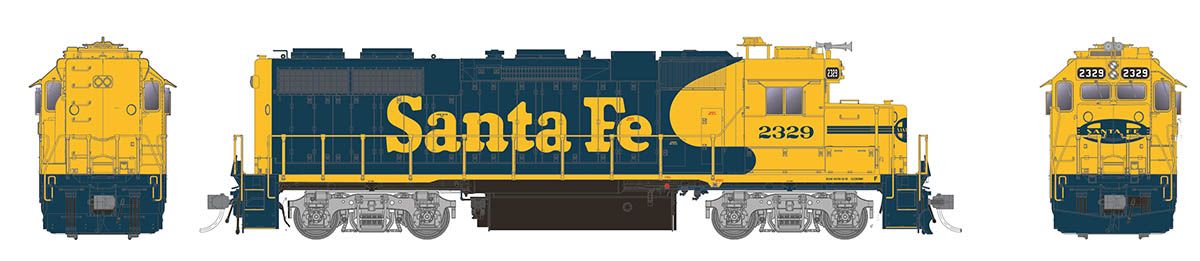 Rapido Trains 038004 HO ATSF GP38 Diesel Locomotive Standard DC #2346