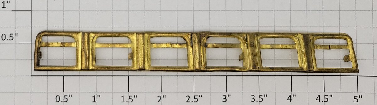 American Flyer 3176-2 O Gauge Prewar Brass Pullman Car Window Frame Insert