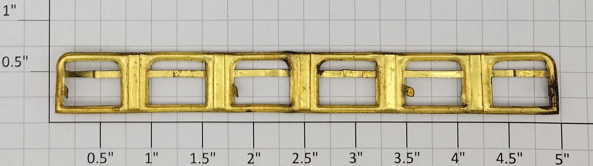 American Flyer 3176-2 O Gauge Prewar Brass Pullman Car Window Frame Insert