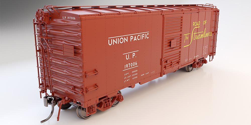 Rapido Trains 154001A HO Union Pacific 40'' B-50-39 Boxcar Single Car #1