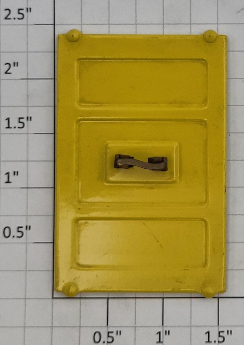 Lionel 214-11 Yellow Small Left Boxcar Door with Bronze Handle