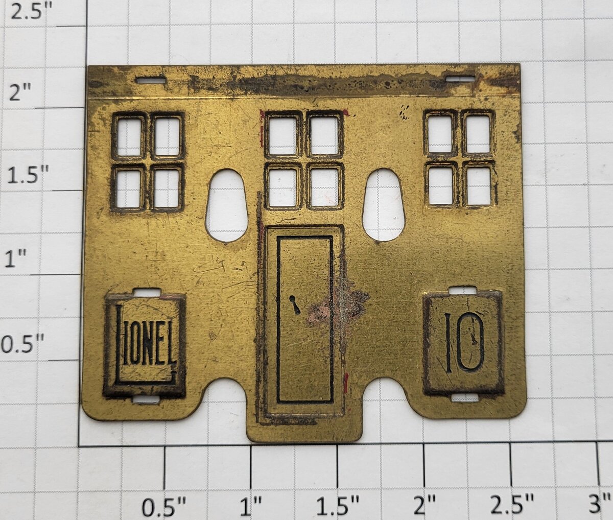 Lionel 10-5 Brass Side Insert Plate