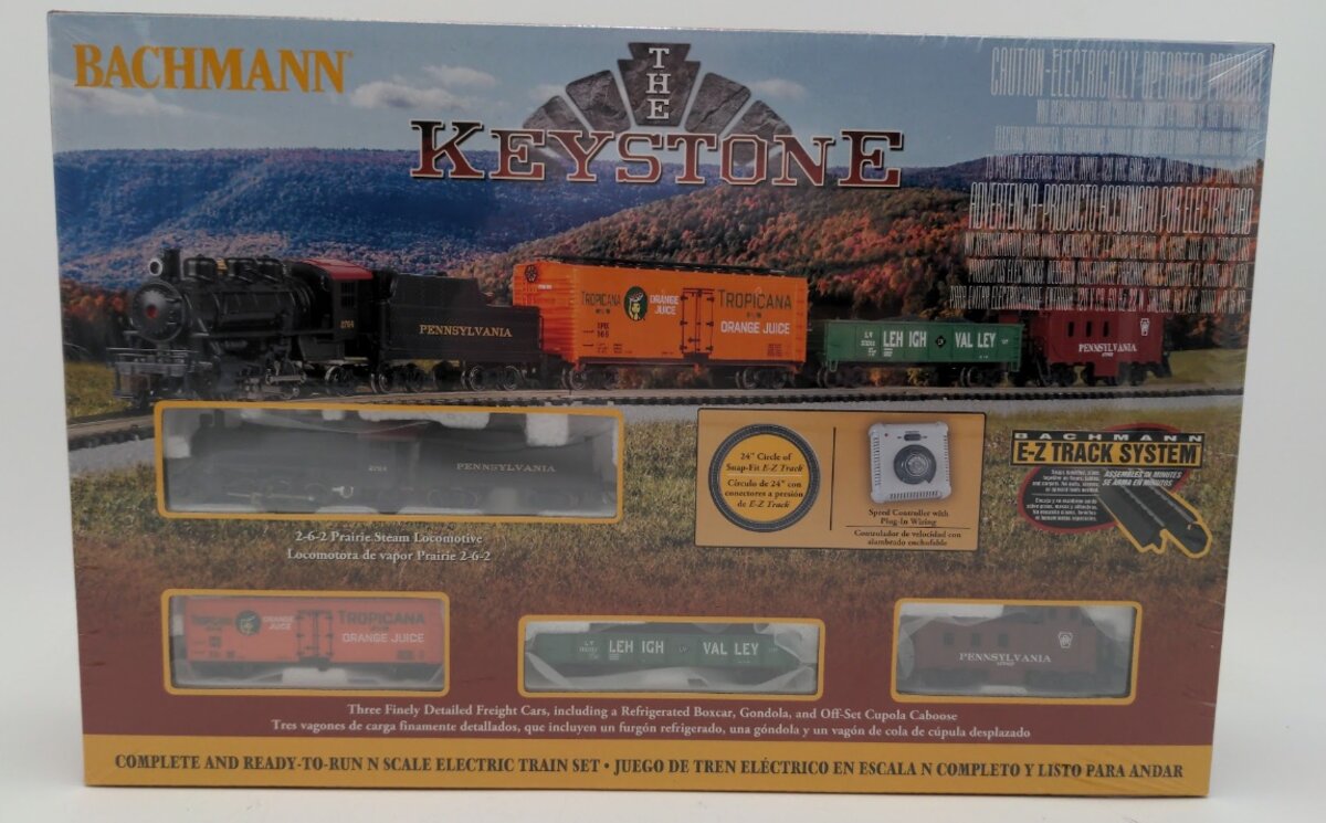 Bachmann 24029 The Keystone N Gauge RTR Steam Freight Starter Train Set
