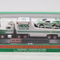 Hess 2001 1:64 Scale White & Green Miniature Racer Transport W/Display Stand