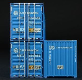 Atlas 20001938 HO CH Robinson 53''-110" CIMC IH Container Set #2 (Pack of 3)