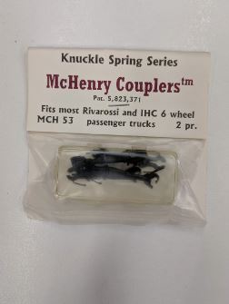 McHenry Couplers MCH 53 HO Scale KS Series Wheel Passenger Trucks (2 Pairs)