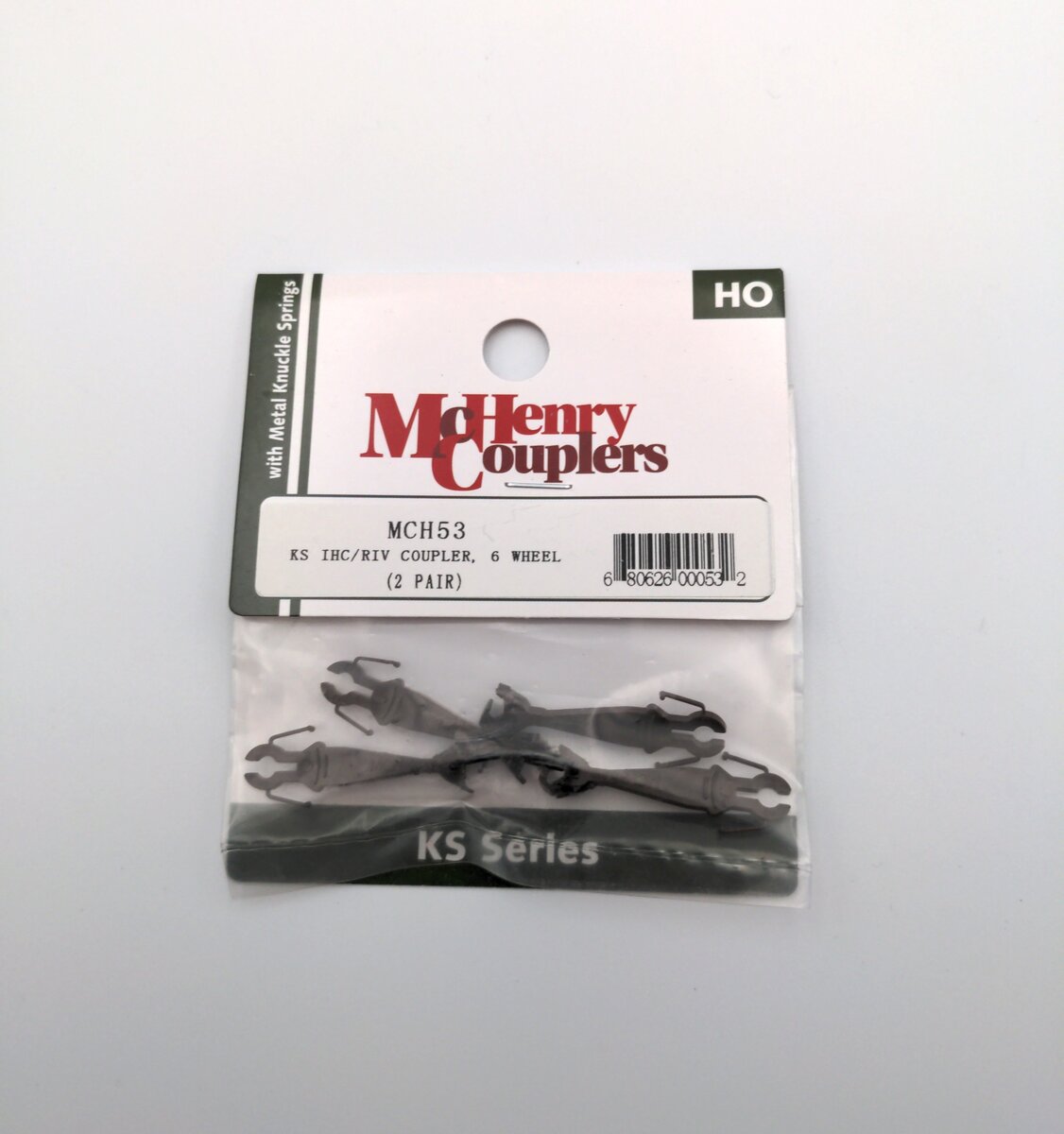 McHenry Couplers MCH 53 HO Scale KS Series Wheel Passenger Trucks (2 Pairs)