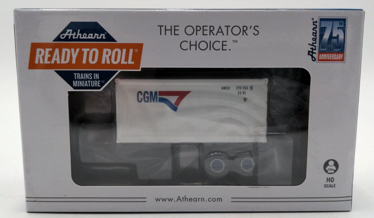 Athearn 28892 HO RTR 20' Chassis w/ Reefer Container, CGM