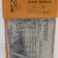 Juneco C-45 HO Scale Torpedo Geep GP7/9 Tanks Canadian White Metal Kit
