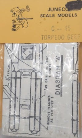 Juneco C-45 HO Scale Torpedo Geep GP7/9 Tanks Canadian White Metal Kit