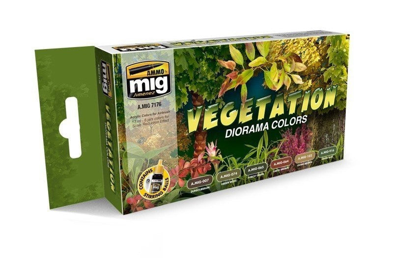Mig Jimenez 7176 Vegetation Diorama Colors Acrylic Paints (Set of 6)