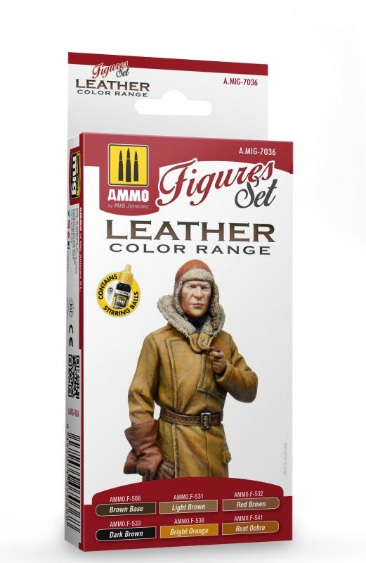 Mig Jimenez 7036 Leather Figures Acrylic Paints (Set of 6)