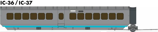 Rapido Trains 203101 HO UAC/DOT UAC TurboTrain Additional Coach
