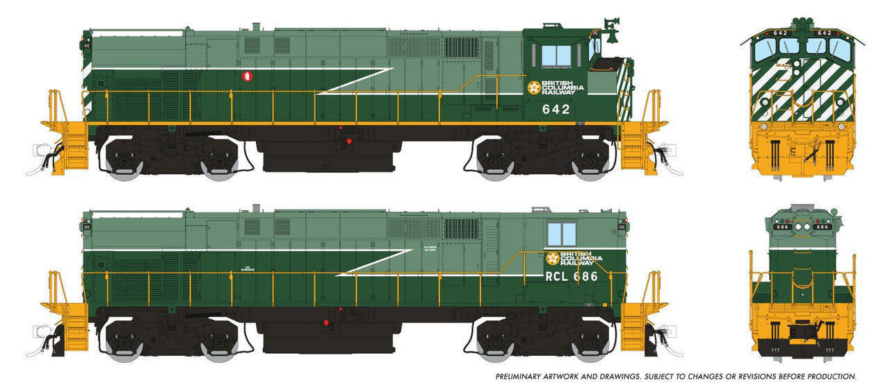Rapido Trains 033029 HO BCR M420 + M420B Diesel Locomotive - DC/Silent #642 #686