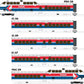 Rapido Trains 203504 HO Amtrak Late UAC TurboTrain with DC/DCC/Sound (Set of 5)
