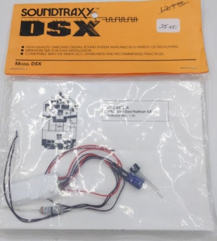SoundTraxx DSX825226 HO Onboard Digtal Cound System EMD 2nd Gen/Nathan K5