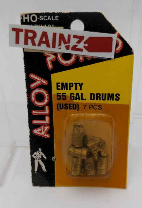 Alloy Forms AH-BU-101 HO Scale Destroyed Empty 55 Gal Drums (Pack of 7)