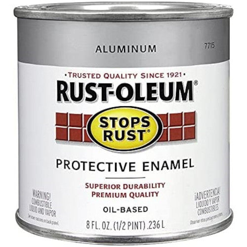 Testors 7715730 Aluminum Stops Rust Oil Based Enamel Paint - 8 oz. Can