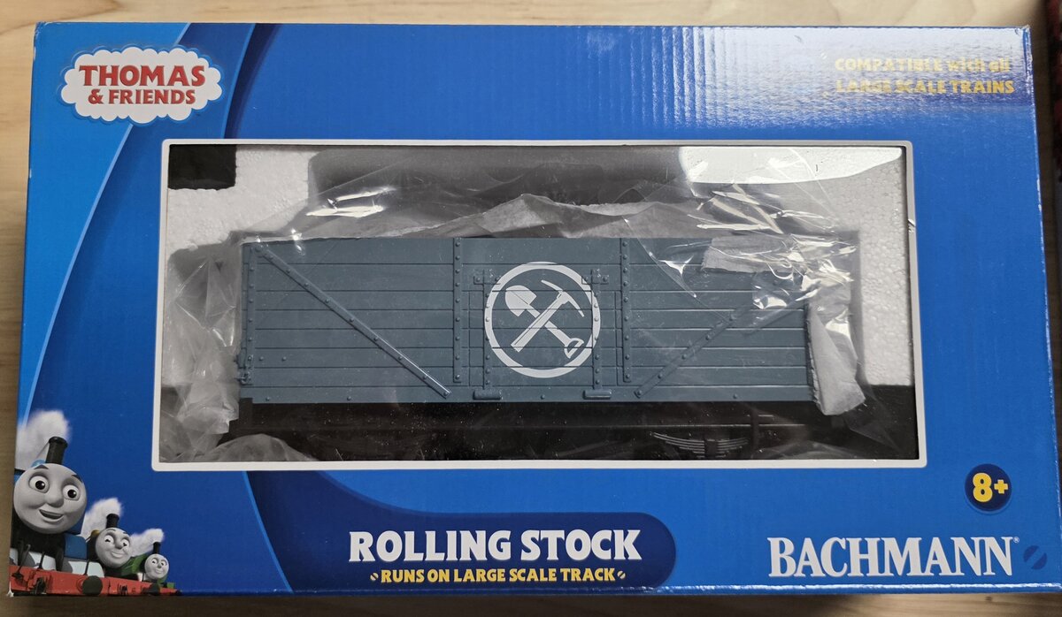 Bachmann 98025 G Thomas & Friends Blue Mining Wagon with Load