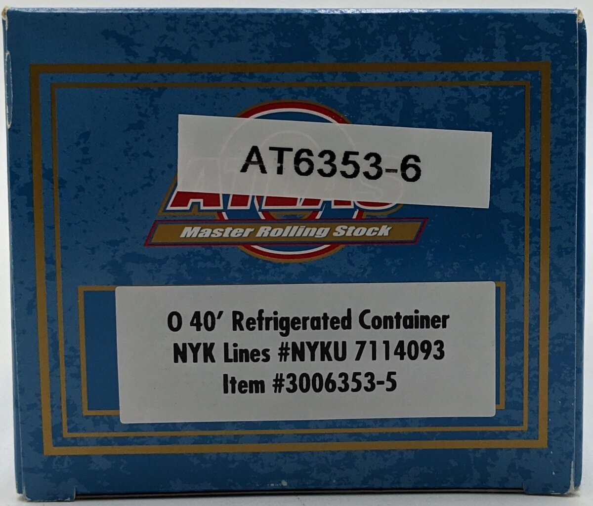 Atlas 3006353-6 O 40' Refrigerated Container NYK Lines #NYKU7114447