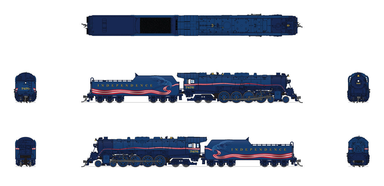 Broadway Limited 7411 N Independence Day T1 4-8-4 Steam Loco-Sound/DC/DCC, Smoke