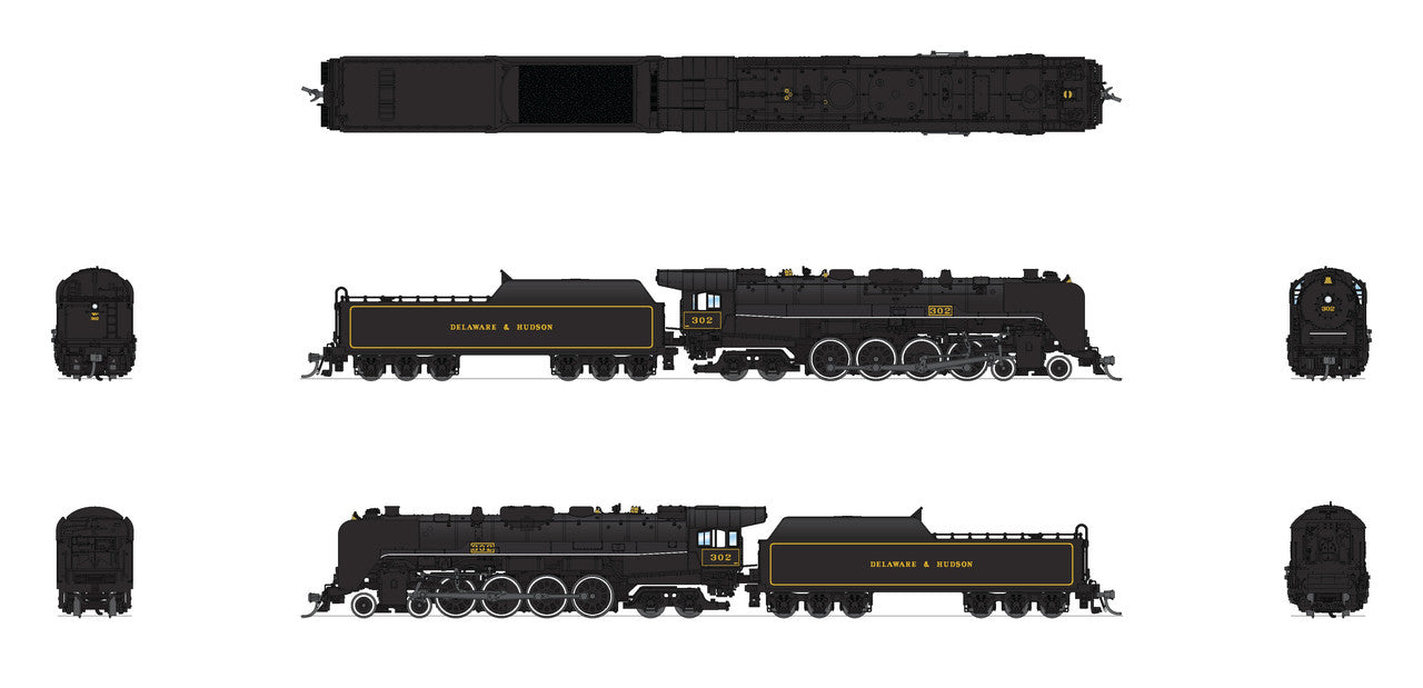 Broadway Limited 7409 N DH 4-8-4 Steam Loco-Sound/DC/DCC,Smoke w/Deflectors #302