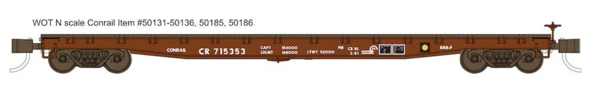 Wheels of Time 50132 N Conrail 53' 6