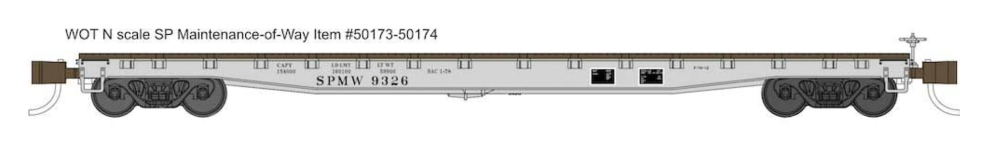 Wheels of Time 50173 N Southern Pacific Railroad 53' Flatcar #9326