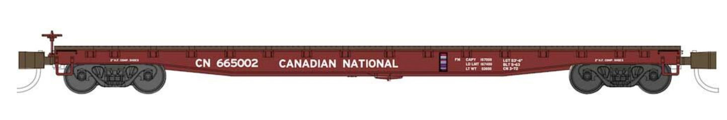 Wheels of Time 50126 N CN 53' 6" Welded Fish Belly Flatcar #665034